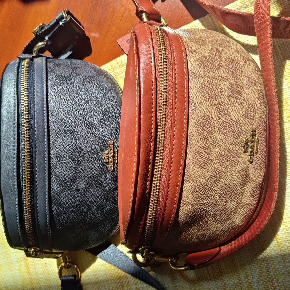 Coach Black and Tan Crossbody Bags Bethany Bum Bag